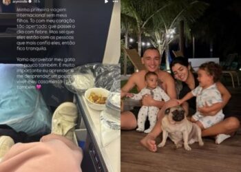 Esposa de João Gomes, Ary Mirelle explica viagem sem os filhos: “Viver meu casamento”